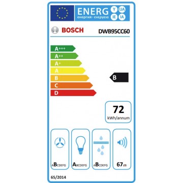Bosch DWB95CC60 Απορροφητήρας Καμινάδα 90cm Μαύρος Bosch DWB95CC60 Απορροφητήρας Καμινάδα 90cm Μαύρος